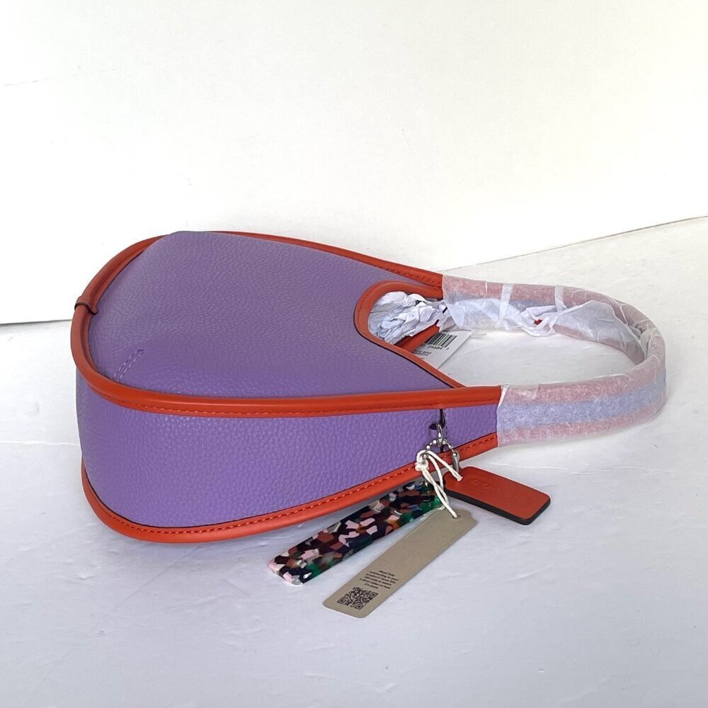 Coach Ergo Bag Coachtopia Purple Shoulder Bag 90s Leather CK112 Iris Sun Orange - Picture 6 of 9